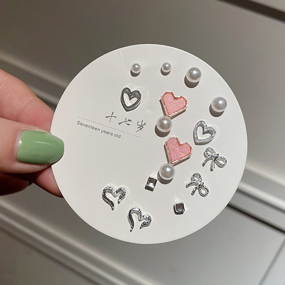 Exquisite and compact one-week stud set of earrings, 2023 new trendy and simple S925 earrings for women pic 42