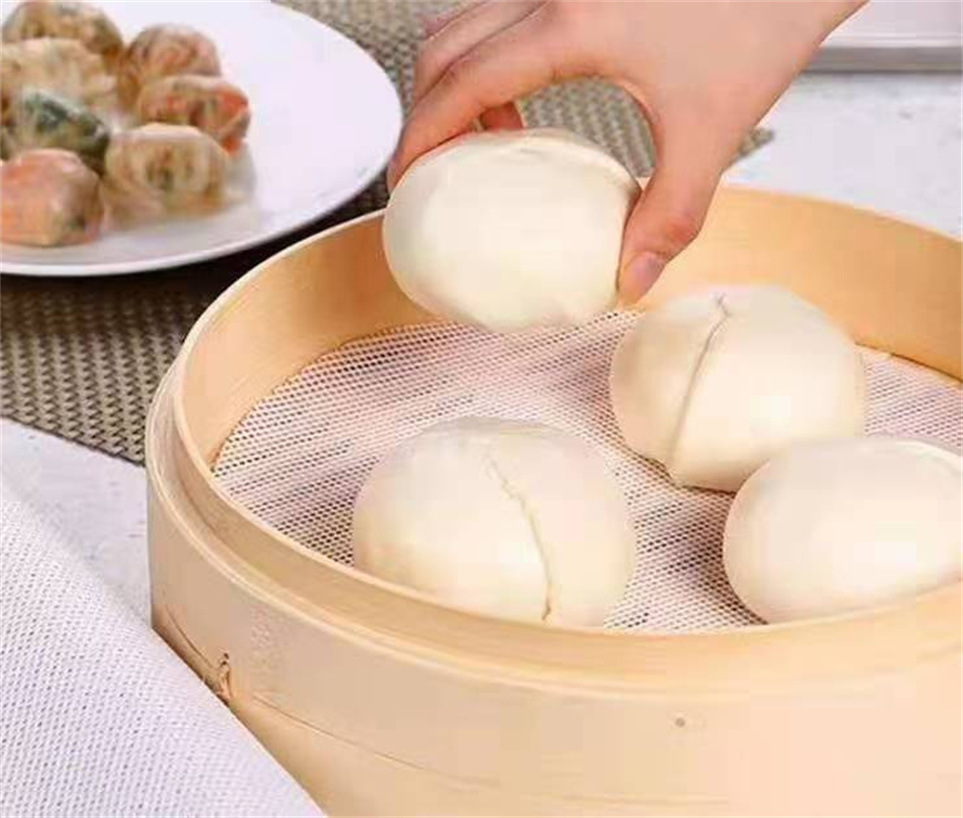 38 New type of silicone pad, steamer pad, baking steamer cloth, non-stick oil drawer cloth, round silicone pad, small steamed bun steamer pad, steamer cloth pic 15