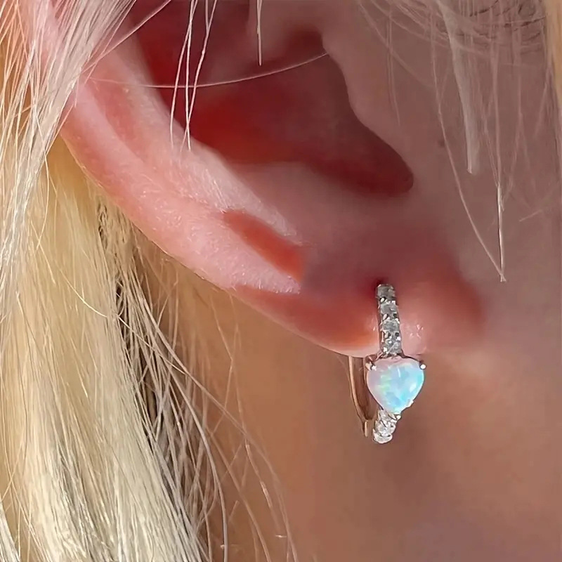 辉坦欧美跨境爱心仿澳宝耳环女 甜美精致优雅耳饰 微镶嵌锆石首饰详情5