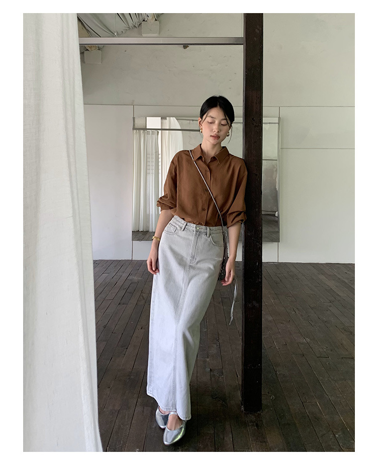 CLEAN simple and high-quality inner layer shirt for women 2024 Thirteen Factories Winter New skin-friendly and Comfortable Shirt 52288 pic 22