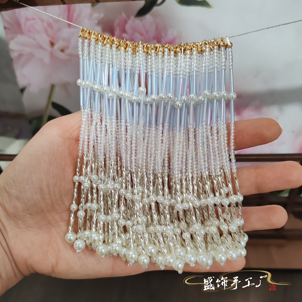 米珠流苏穗子汉服古风发簪头饰旗袍挂件步摇头饰发饰珍珠琉璃玻璃详情10