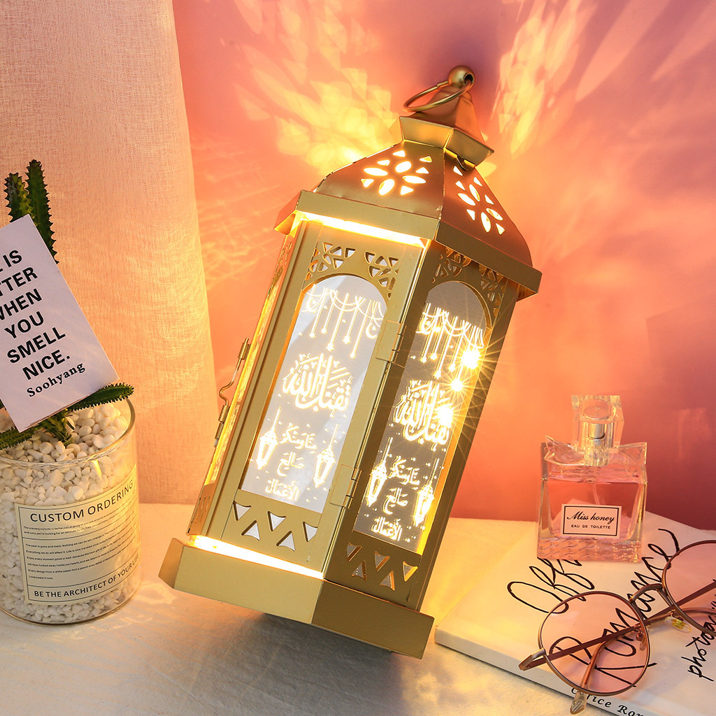 Ranadan Ramadan lantern, Eid al-Fitr ironwork metal display typhoon lantern handicraft, Arab lantern pic 20