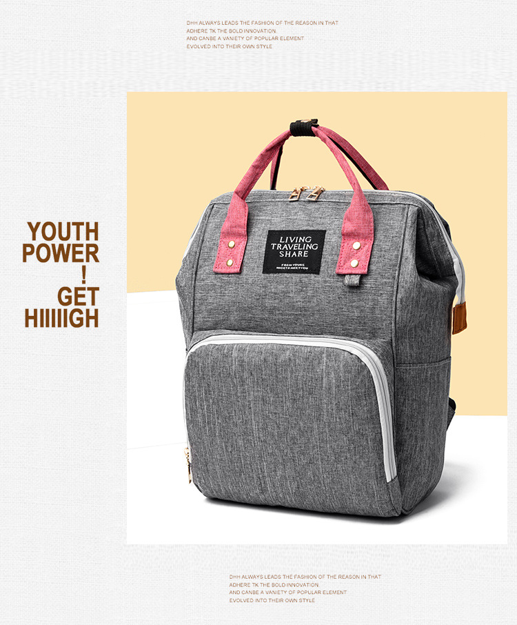 New Korean-style fashionable two-piece set of mother and baby bag, large-capacity multi-functional mother and baby bag, and double-shoulder mommy bag for going out pic 11