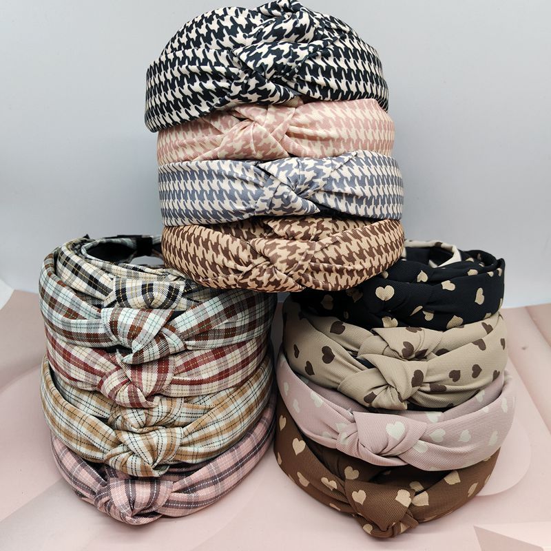 韩版发箍古风布艺头箍简约百式交叉打结显脸小发卡头扣发饰批发详情1