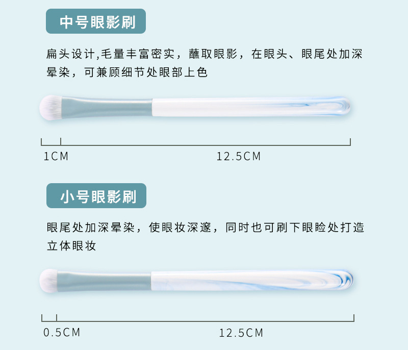 Flower Sky Super Soft Bristle Makeup Brush Set, Cangzhou Blush Brush, Powder Brush, Dot Color Brush, Blade Brush, Makeup brush pic 16