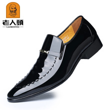 Elderly head leather shoes for men 2024 Spring and Autumn Factory soft-soled shoes for men with hollowed-out lazy shoes for men casual single shoes 117072 pic 55