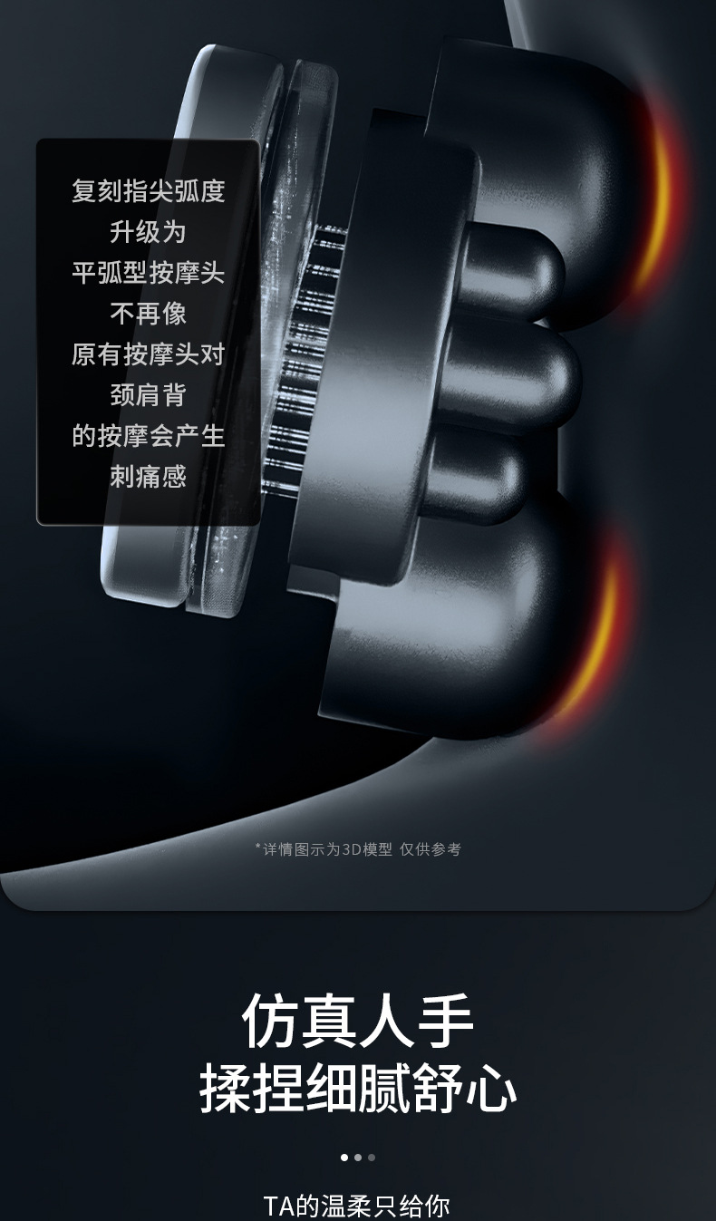 Portable and portable neck massage device, car charging, multi-functional heating for neck, shoulder and neck, home cervical massage pillow pic 14