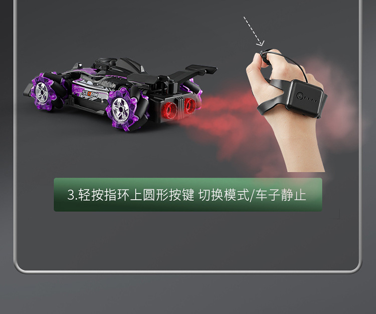2.4G遥控车F1喷雾音乐赛车儿童特技漂移灯光音乐四驱车玩具礼物详情23