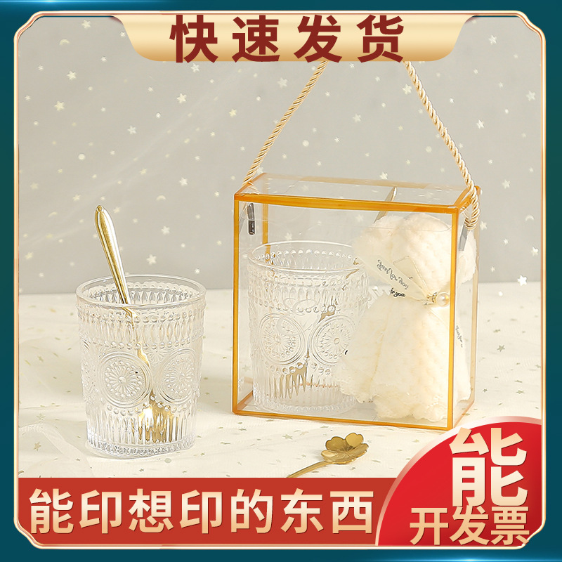 Dragon Boat Festival cup, towel, souvenir set, ceramic cup with lid and spoon, opening gift mug, high appearance level pic 2