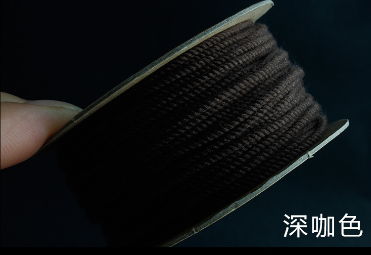Hand-rolled cotton thread for cultural play, Tibetan-style hand-rolled cotton rope, passion seed, vajra Bodhi, cultural play cotton thread, tassel thread, colorful pic 48