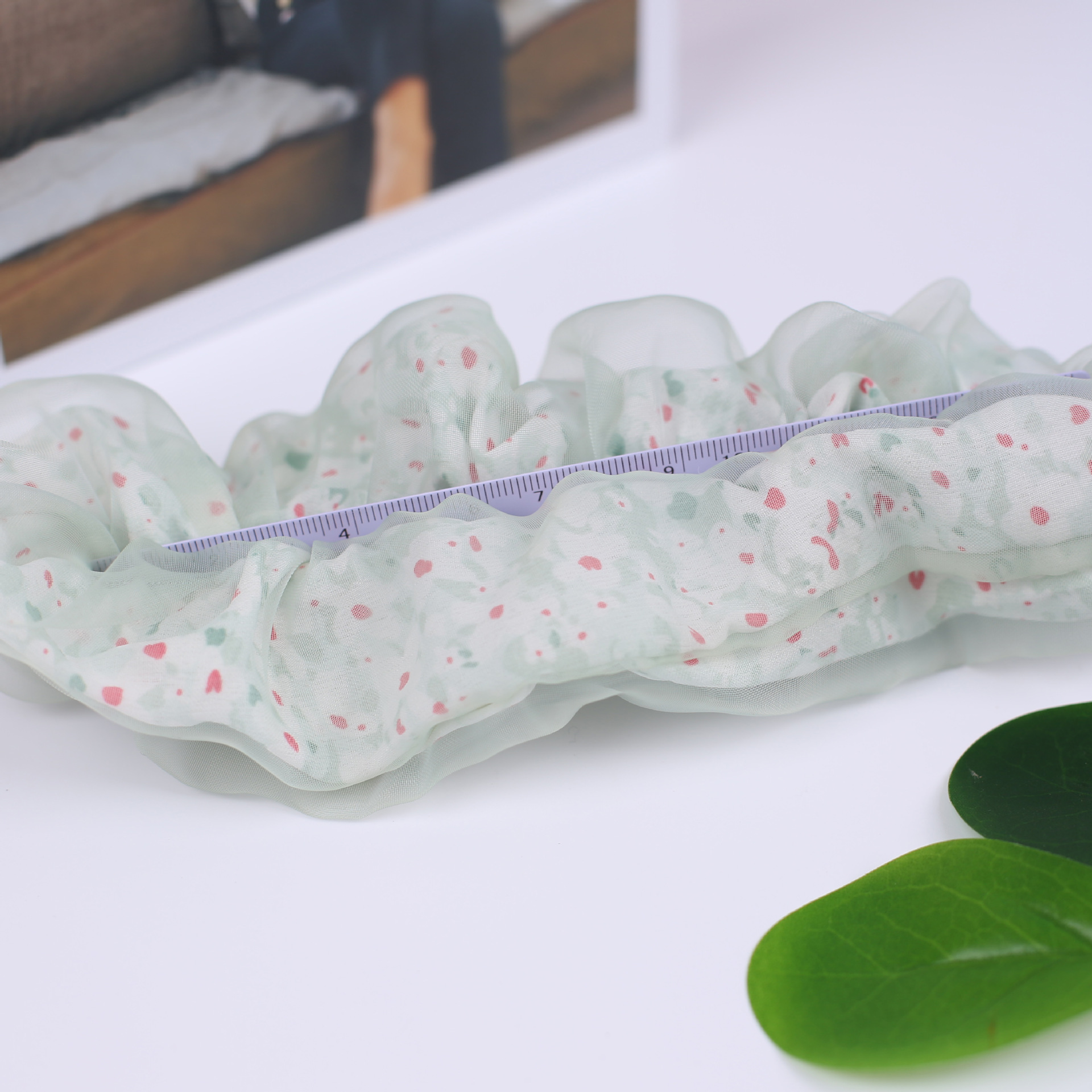 Mesh bun, large intestine circle, ponytail hair tie, fresh and fairy-like ins hair tie, sweet double-layer fabric hair tie wholesale pic 46