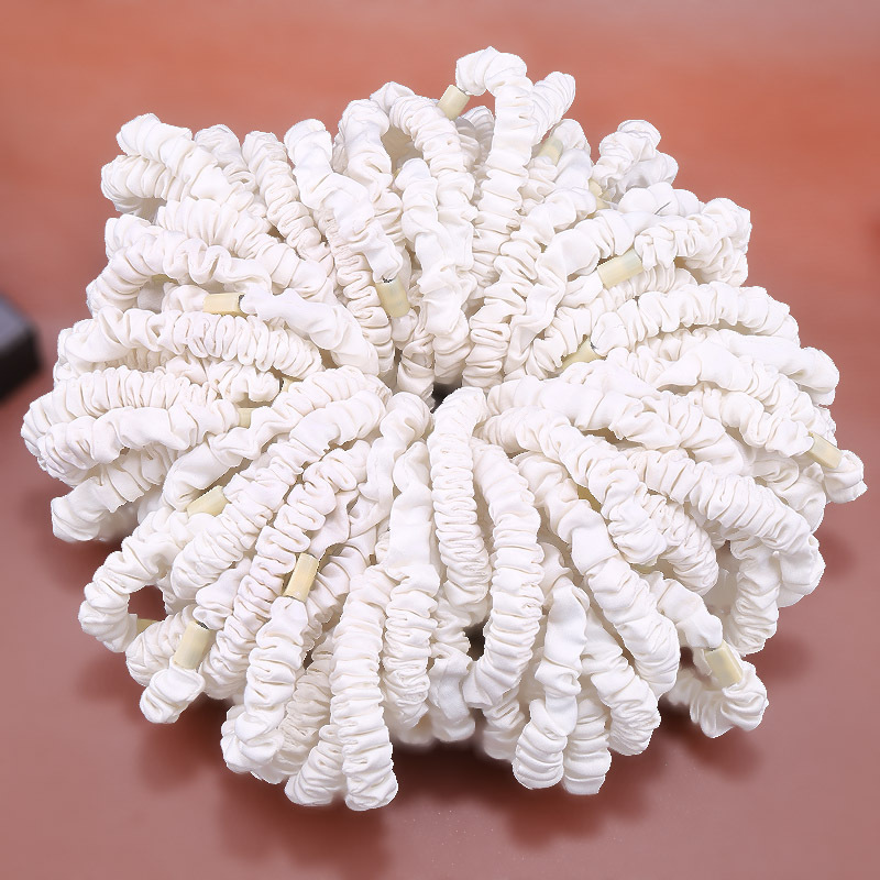Korean-style chiffon small intestine hair tie, hair tie, pleated hair tie, leather band hair tie, simple and highly elastic hair accessory pic 6