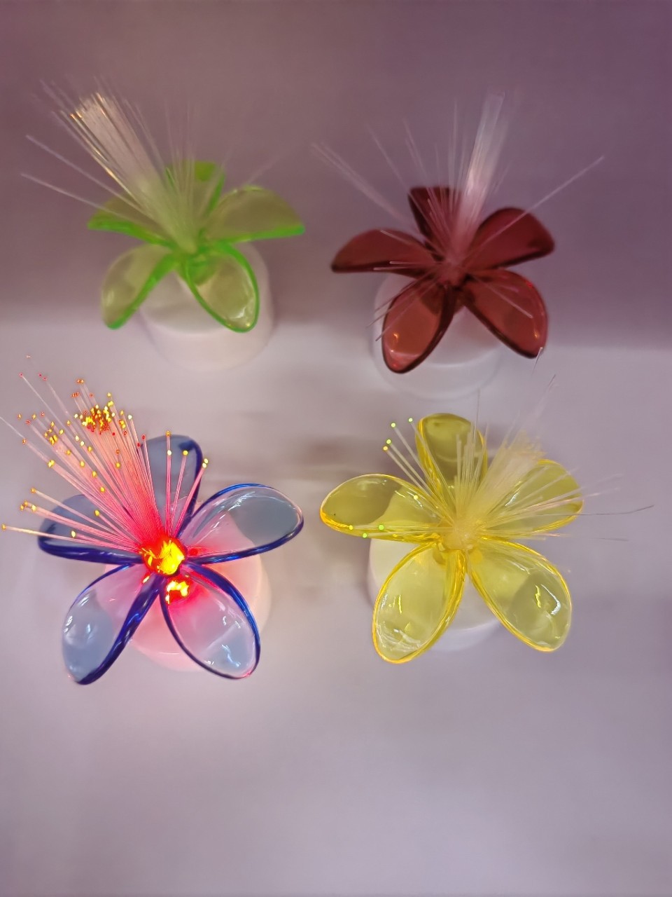 七彩渐变光纤花蜡烛灯 LED发光小型玩具 满天星花瓣灯闪光装饰 candl电子蜡烛灯详情4