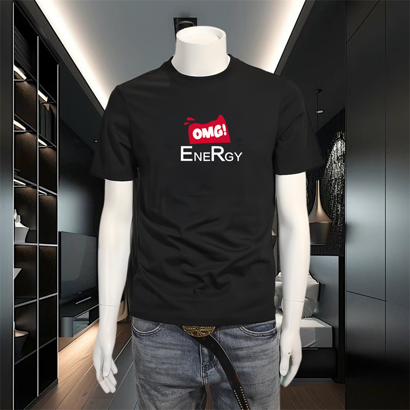 Verano 2024 new pound algodón camiseta manga corta cuello redondo tallas grandes hombre moda joven moda hombre media manga legging pic 5