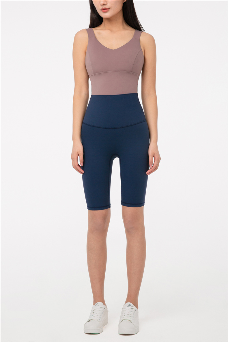 Aidu NULS 5-point nude yoga pants for women, summer tight-fitting yoga wear without a T-shirt, high-waisted and hip-lifting fitness yoga shorts pic 51