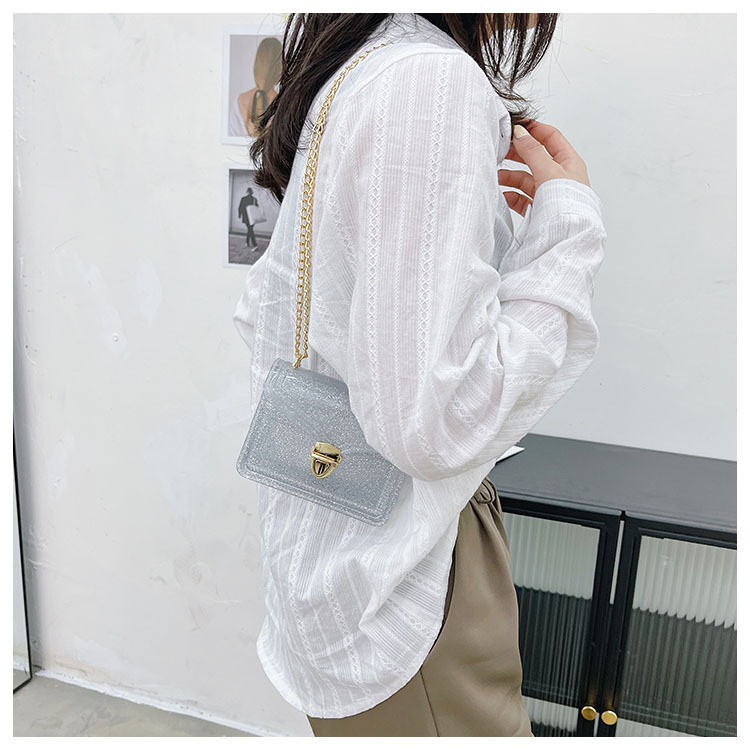 2021夏季新款PVC果冻包mini时尚花边小方包化妆包单肩斜挎ins女包详情47