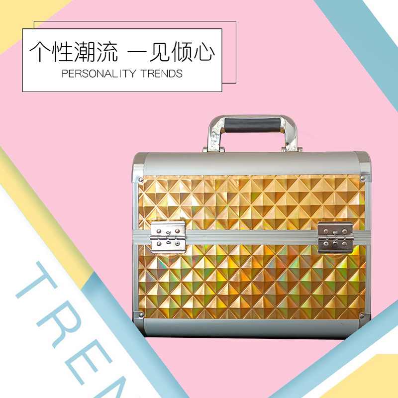 Manufacturer wholesale portable beauty, hairdressing, tattoo, hand-held aluminum alloy nail cases and makeup cases specially designed for home makeup artists pic 11