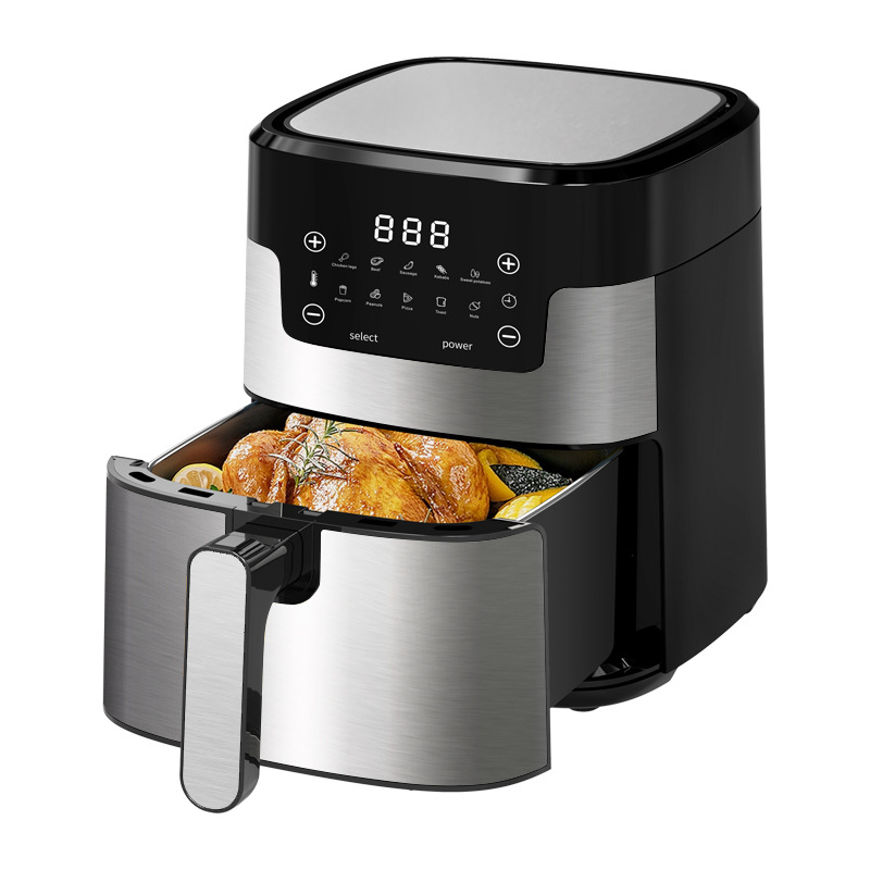 空气炸锅家用2024新款不锈钢无油烟全自动薯条机多功能电炸锅烤箱详情12