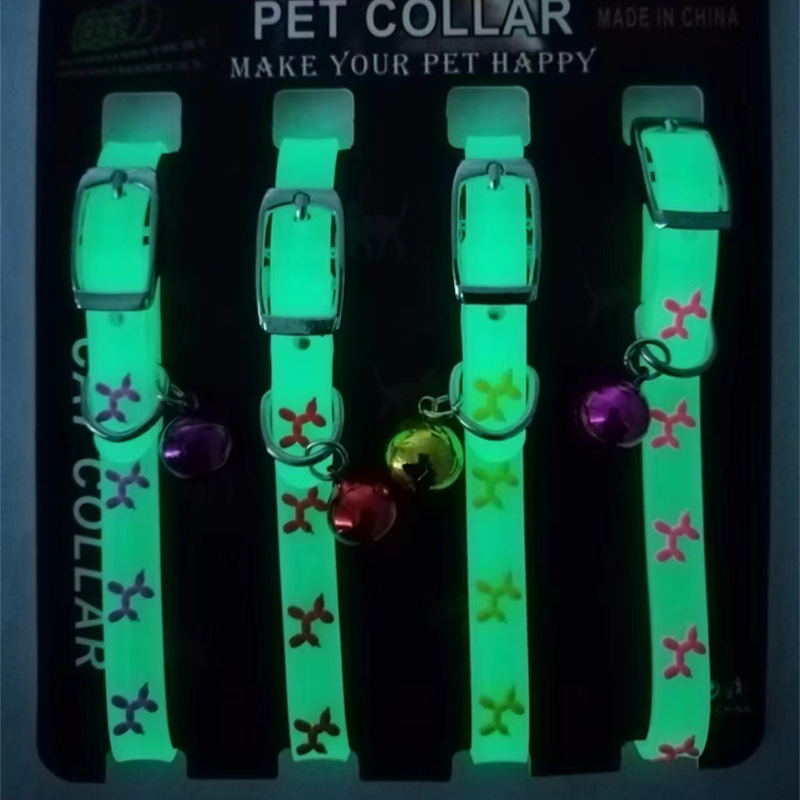 2022 nuevo collar de silicona fluorescente para gatos cachorros collar luminoso para perros cadena de gato luminoso pic 10