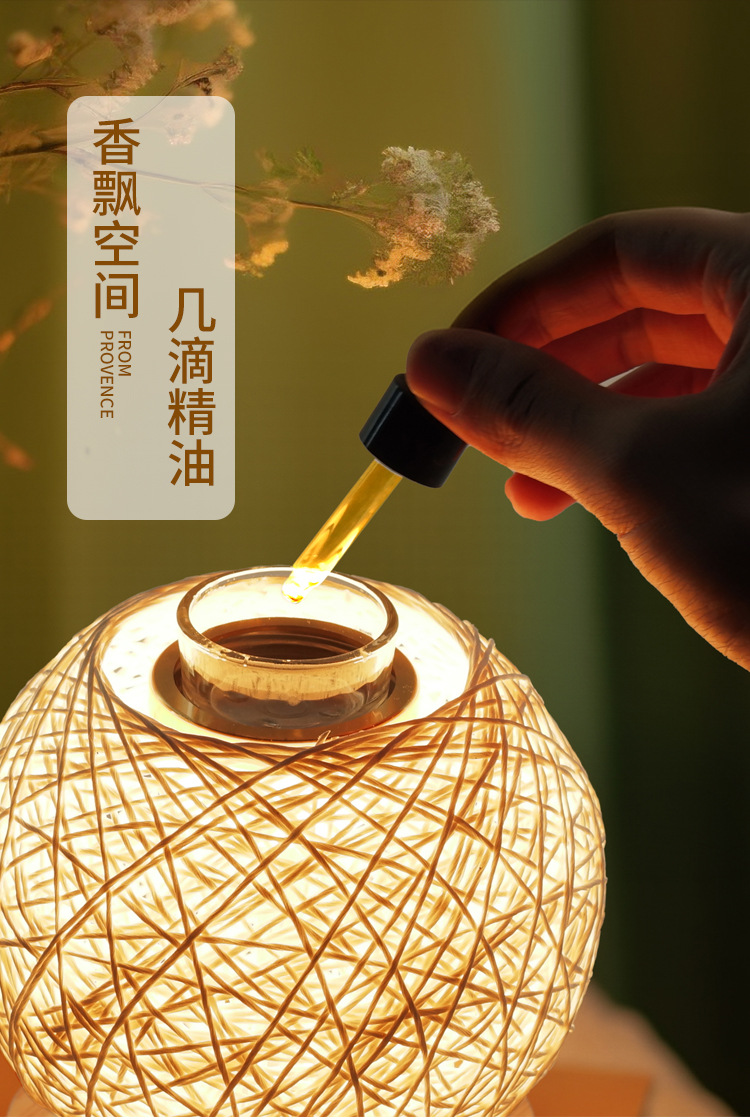 Salón de belleza especial LED 7 colores gradiente máquina de luz de aromaterapia dormitorio eléctrico estufa de aromaterapia USB pequeña luz nocturna lámpara de aceite esencial luz de atmósfera artesanía de cristal decoración pic 4