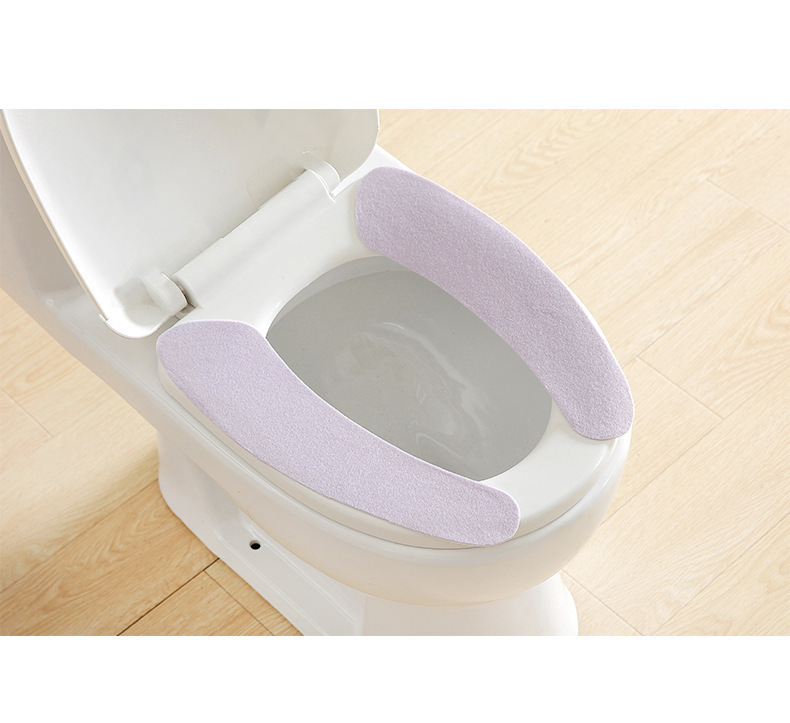 自粘防水马桶坐垫通用座便套粘贴式毛绒马桶垫垫子无痕马桶贴圈垫详情4