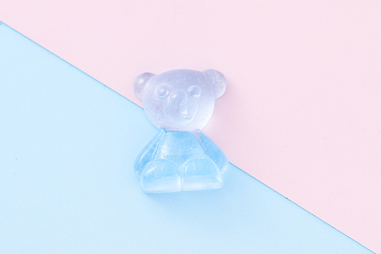 透明糖果色树脂立体小熊爱心彩虹DIY手机壳发夹手作饰品配件批货详情13