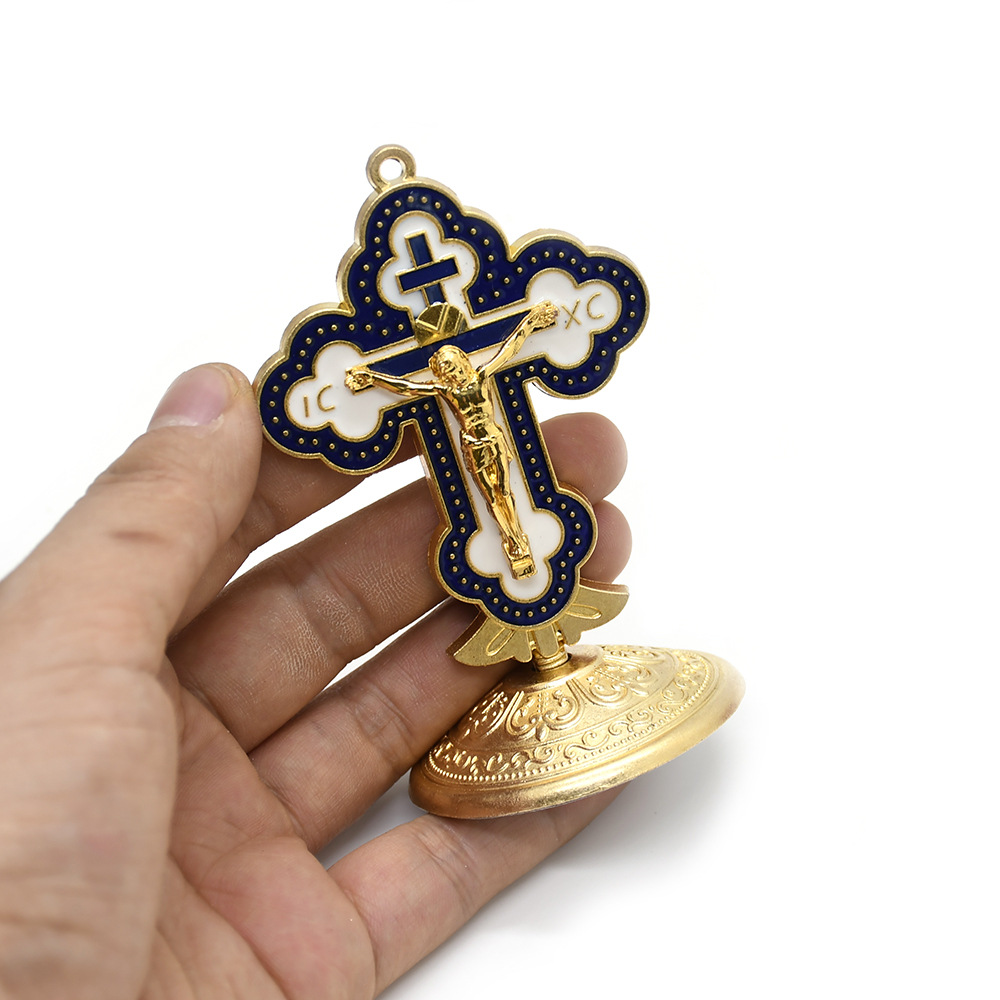 跨境外贸电商滴油金属十字架摆件办公室家用饰品挂饰详情4