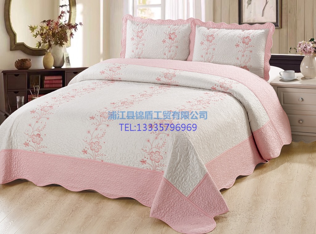 Wholesale of brushed fabric embroidered bed covers and quilted quilts in stock for export, bedspreads, bedding sets, summer cool quilts and bed sheets pic 2