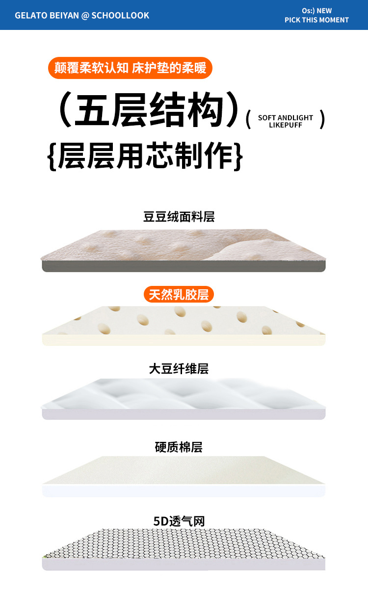 乳胶床垫加厚软垫1.5米床褥子家用榻榻米床垫子学生宿舍90cm垫被详情6