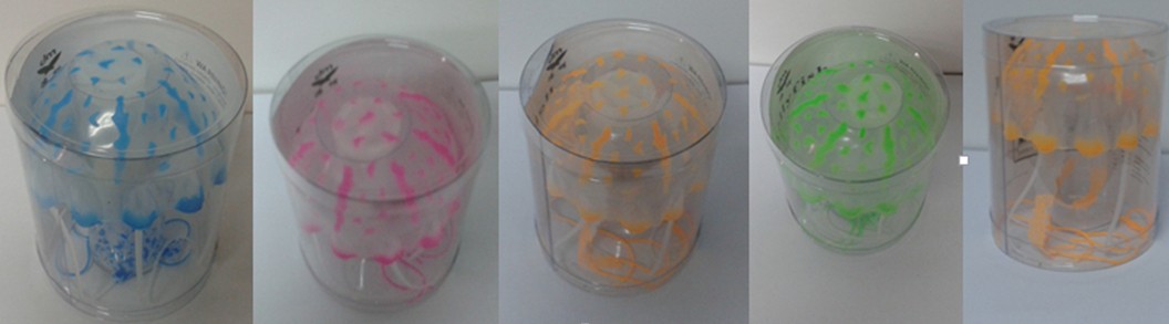 New faux jellyfish soft jellyfish 9*14cm aquarium jellyfish decoration three-color mixed decoration pic 32