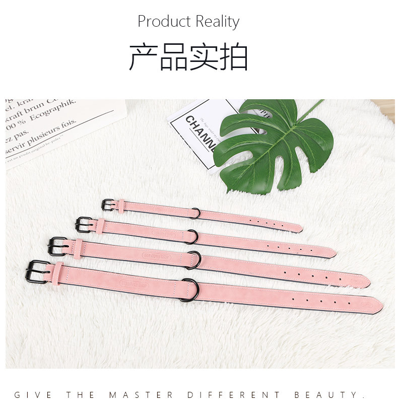 Cross-border hot-selling pet collars, dog PU collars, medium and large-sized dog neck covers, and leash collars are available for wholesale in stock pic 19