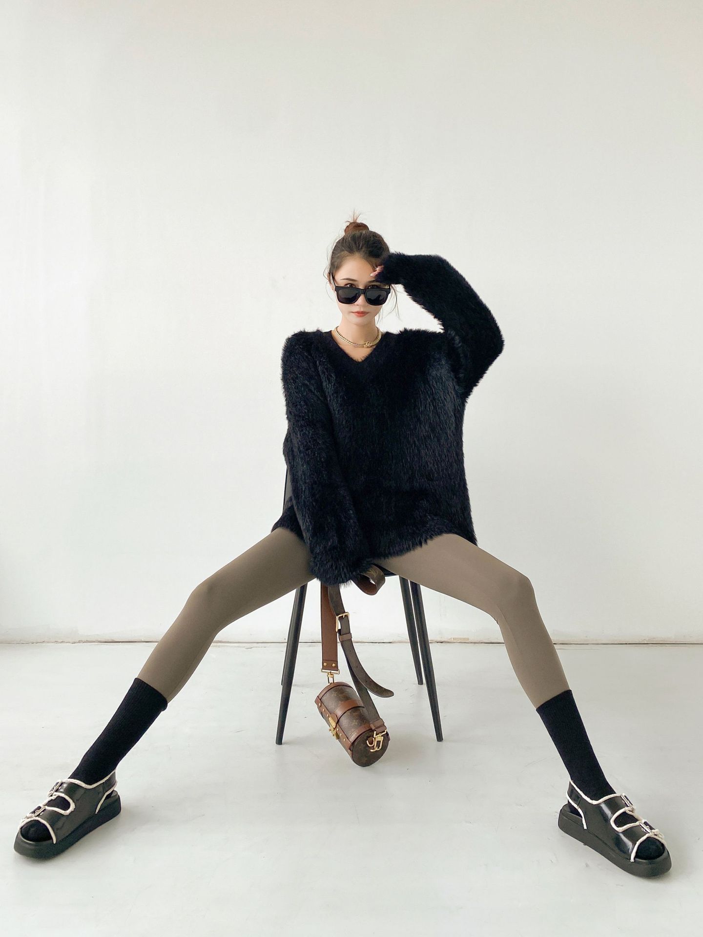 Wholesale of 2023 Spring and autumn tight-fitting high-waisted leggings, water-sparkling Barbie pants, a must-have for lifting buttocks, 9-inch pants, a one-piece replacement for women pic 52