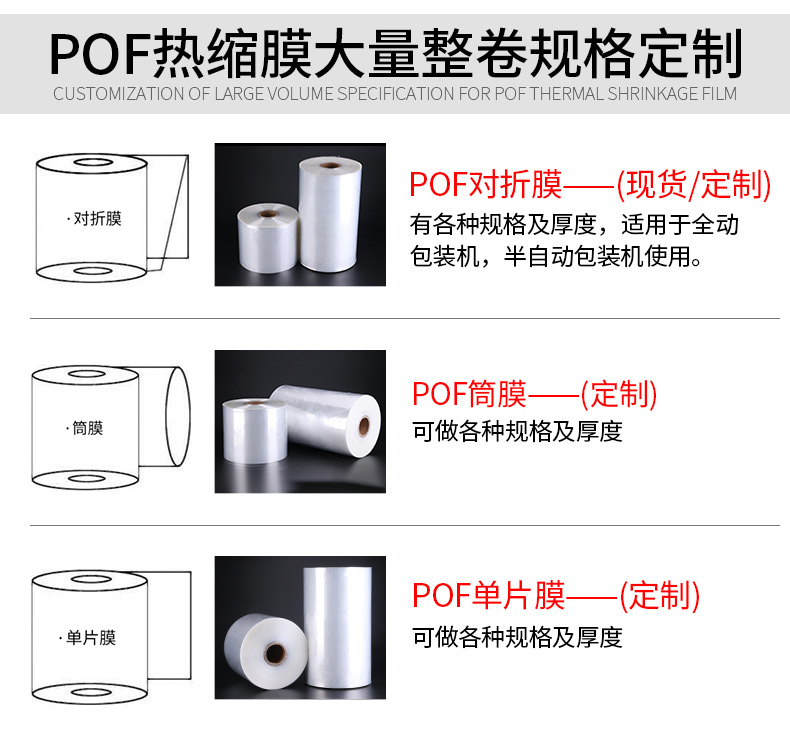 pof热收缩膜热缩袋瓶口热缩膜 对折膜饮料瓶塑封包装热封膜热塑袋详情6