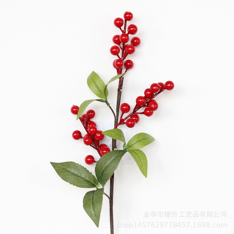 Desheng 2022 New Year Simulation Flower Art, New Year Decoration Flower Arrangement, Money Fruit, Winter green Fruit, Housewarming gift pic 15