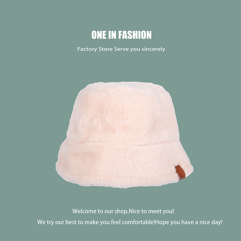 Cross border chic color sólido peluche retro sombrero de pescador otoño invierno engrosamiento sombrero cálido versión coreana para mujeres sombrero de lavabo multifuncional pic 18