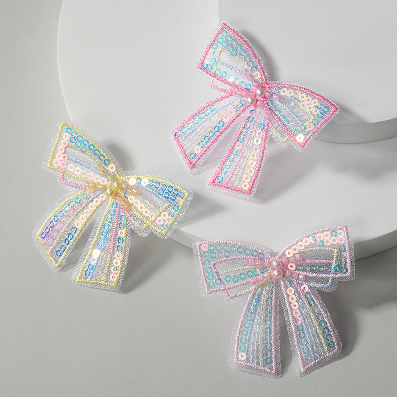 Single-layer butterfly fabric embroidery, colorful chiffon butterfly clothing, headwear accessories, handcrafted accessories, baked cake decoration pic 5