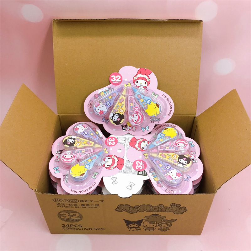 新款三丽鸥修正带学生可爱卡通美乐蒂四个装大容量涂改带改正带详情8