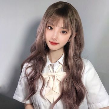 跨境热销假发女网红同款染色气质长卷发透气玫瑰网高温丝直播货源详情1