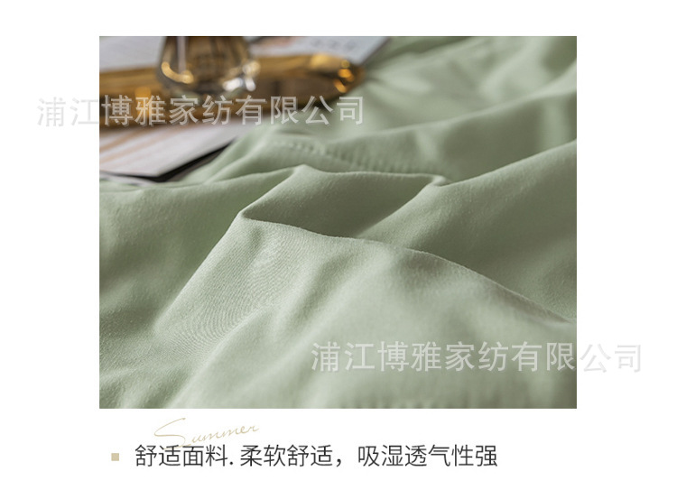 Wholesale high-density woven soy protein fiber summer air-conditioned quilts and reactive printing skin-friendly and breathable summer cooling quilts from the manufacturer pic 24