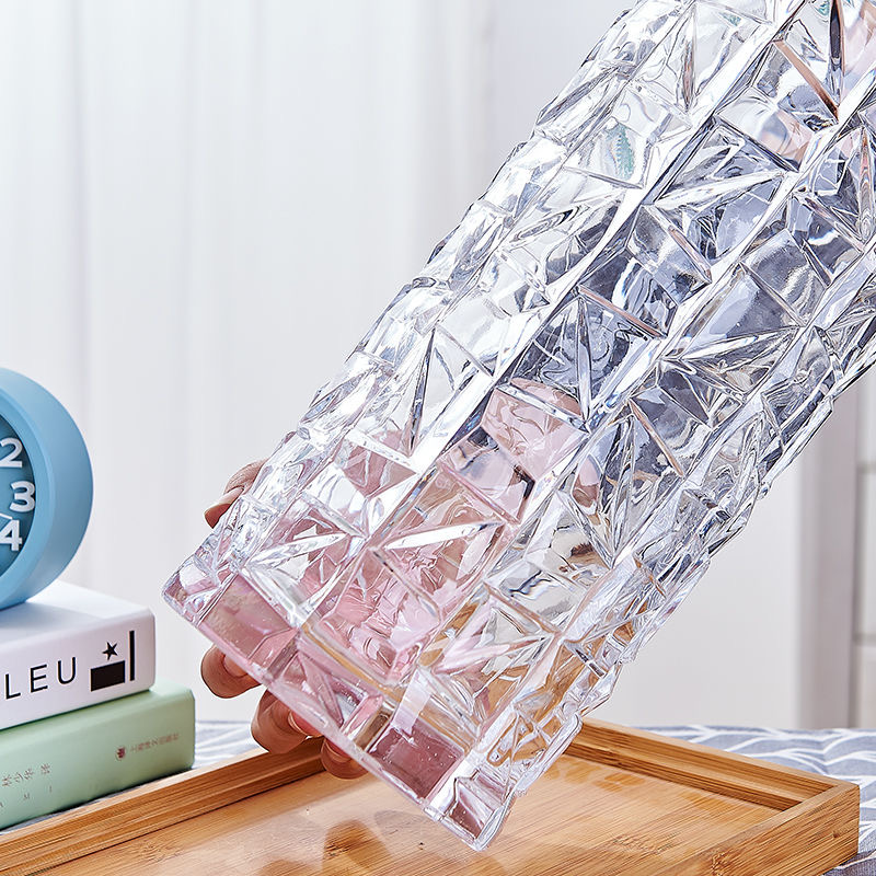 Yuxing Glass Large Glass Vase, transparent hydroponic decorative vessel, home living room lily and rose flower arrangement, hydroponic plant container pic 3