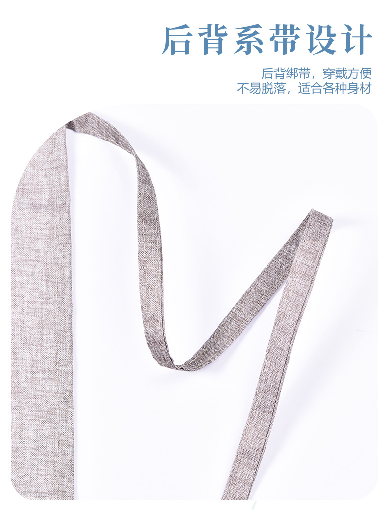 防水围裙女厨房家用做饭简约男女通用新款防污防油耐脏背带围裙详情10