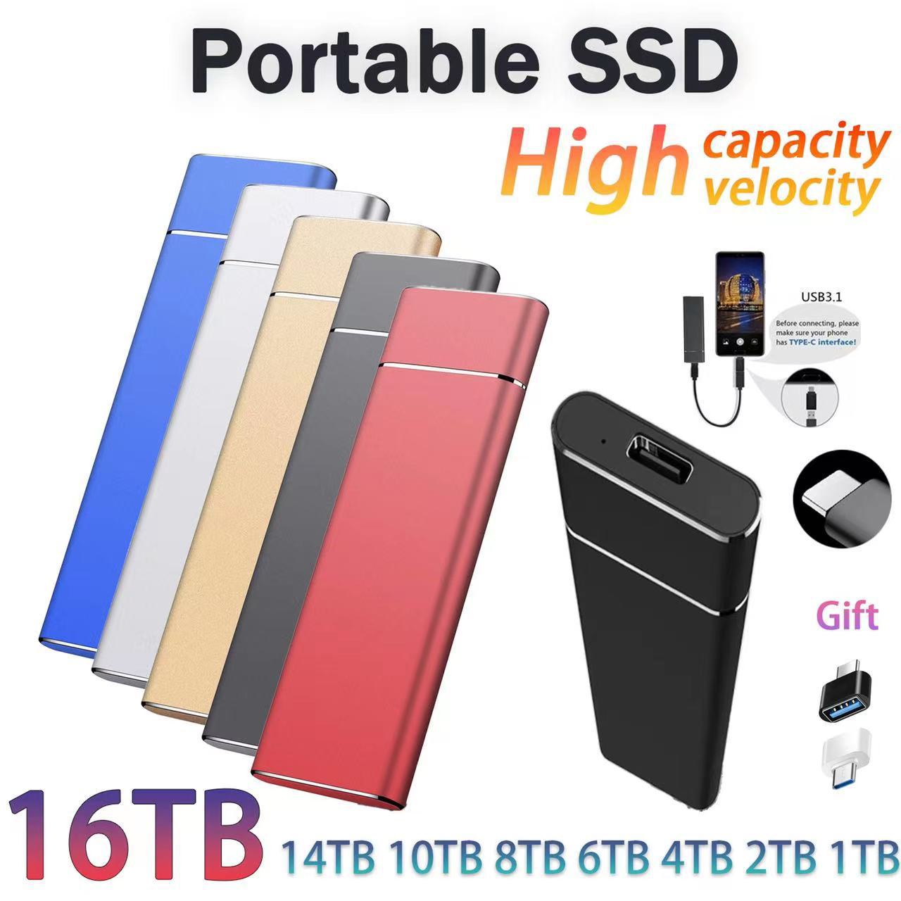 شركة تصنيع ترقية صغيرة عالية السرعة من طراز 16TB8TB4TBB1TB، محرك الأقراص الصلبة المتنقلة العاملة في مجال التجارة الخارجية عبر الحدود pic 1