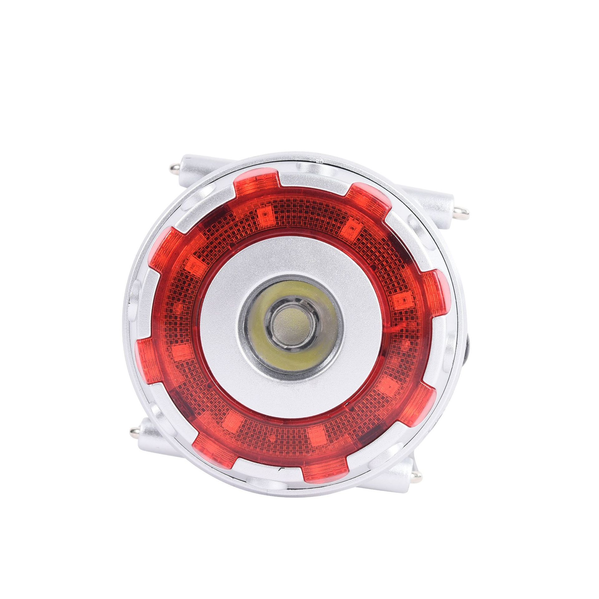 手提伸缩COB野营灯马灯 带警示红灯电池款 露营帐篷灯带磁铁挂钩详情3