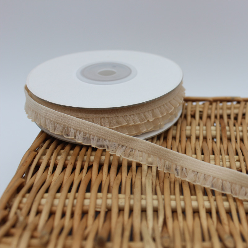 In stock: 1.0cm single-sided black fungus snow yarn lace elastic band for baby clothes, decorative accessories, home textile edging materials pic 21