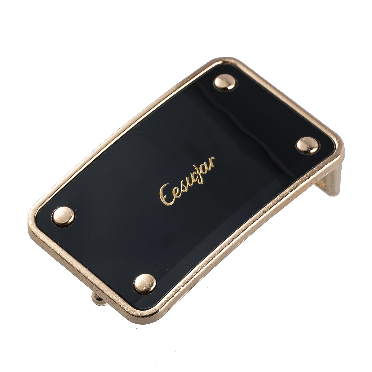 爆款男士平滑皮带扣锌合金五金胶片板扣配33mm打眼皮带批发详情5