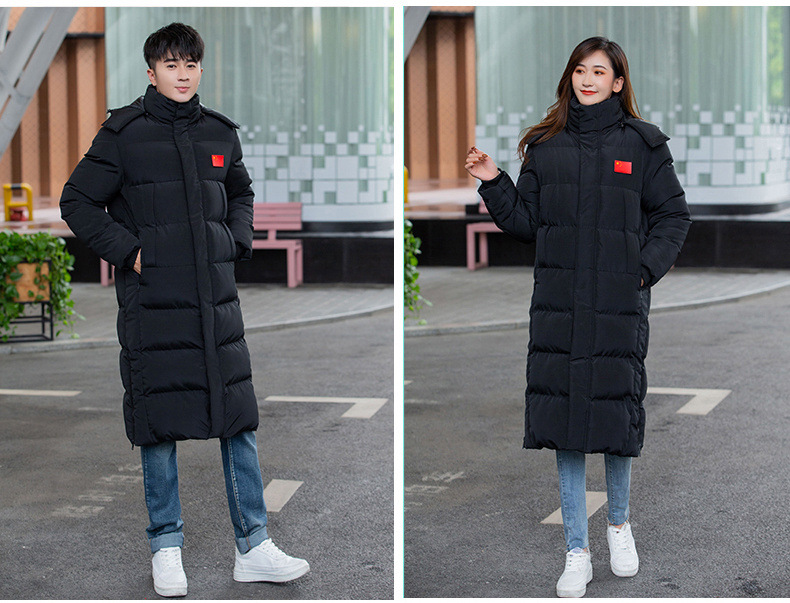 运动棉大衣国男中长款过膝保暖羽绒棉服女家体院训练生外套队批发详情40