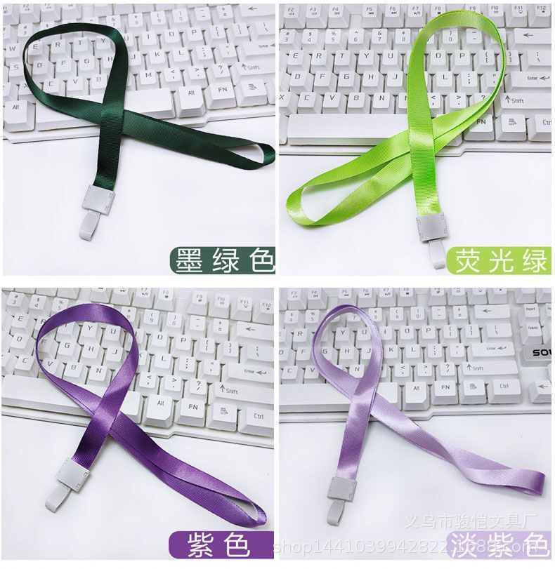证件卡套挂绳1.5cm一体扣塑料扣挂绳印logo卡绳胸卡员工吊绳详情9