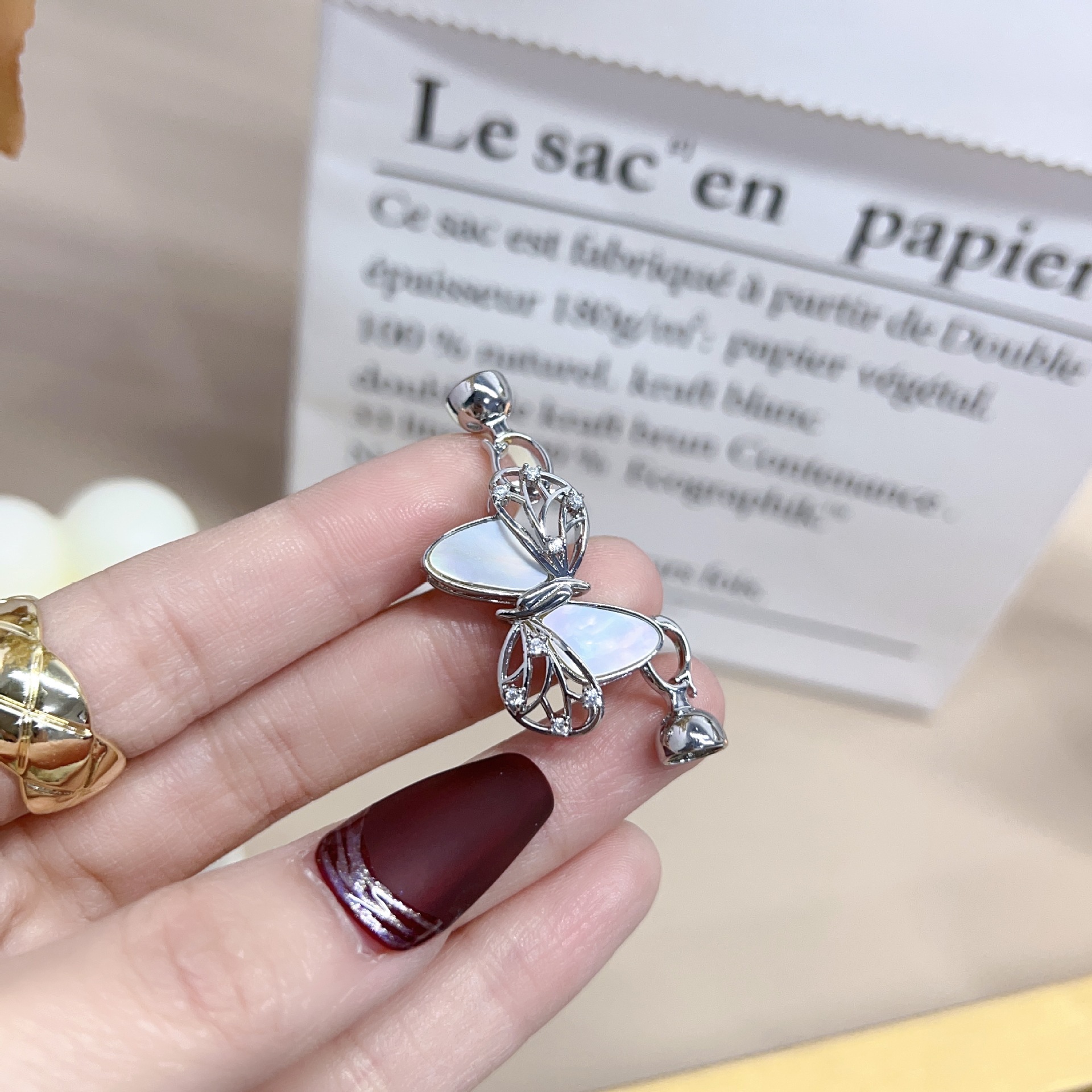 18k金贝壳蝴蝶结款式手链扣项链扣万能扣田园风新款diy配饰详情11