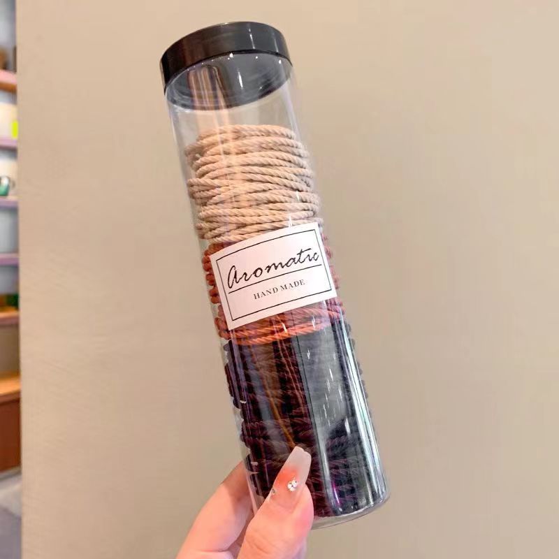 Black high-elasticity and durable rubber band female Korean-style simple and elegant hair tie, headband, high ponytail leather case and hair accessory pic 6