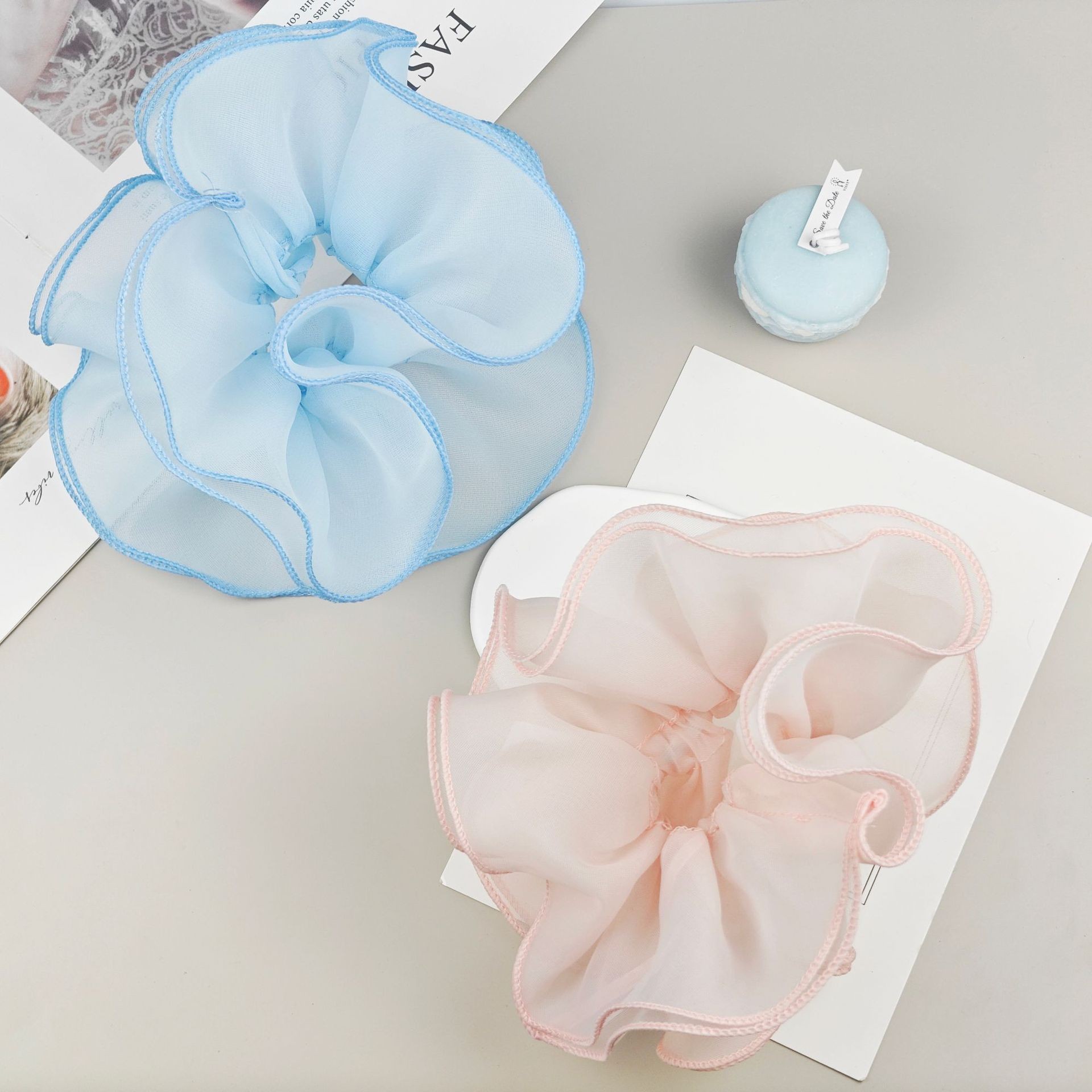 Korean-style large intestine hair band for women, high-end look, high appearance level, ins school style hair band, sweet style, fashionable rubber band hair accessory pic 23